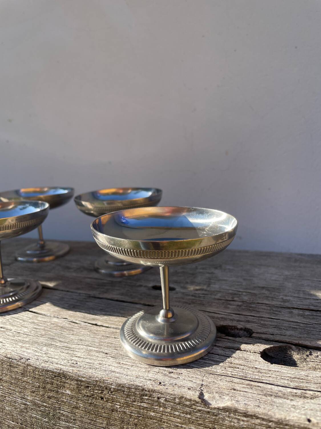 6 coupes en inox 1970