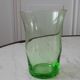 Lot de 6 verres à eau verts années 70