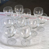 Set of 11 old balloon glasses