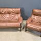 Vintage brutalist sofa set by Gerard Van den Berg for Montis, 1970s