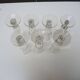 7 antique glass champagne flutes in Louis Philippe style