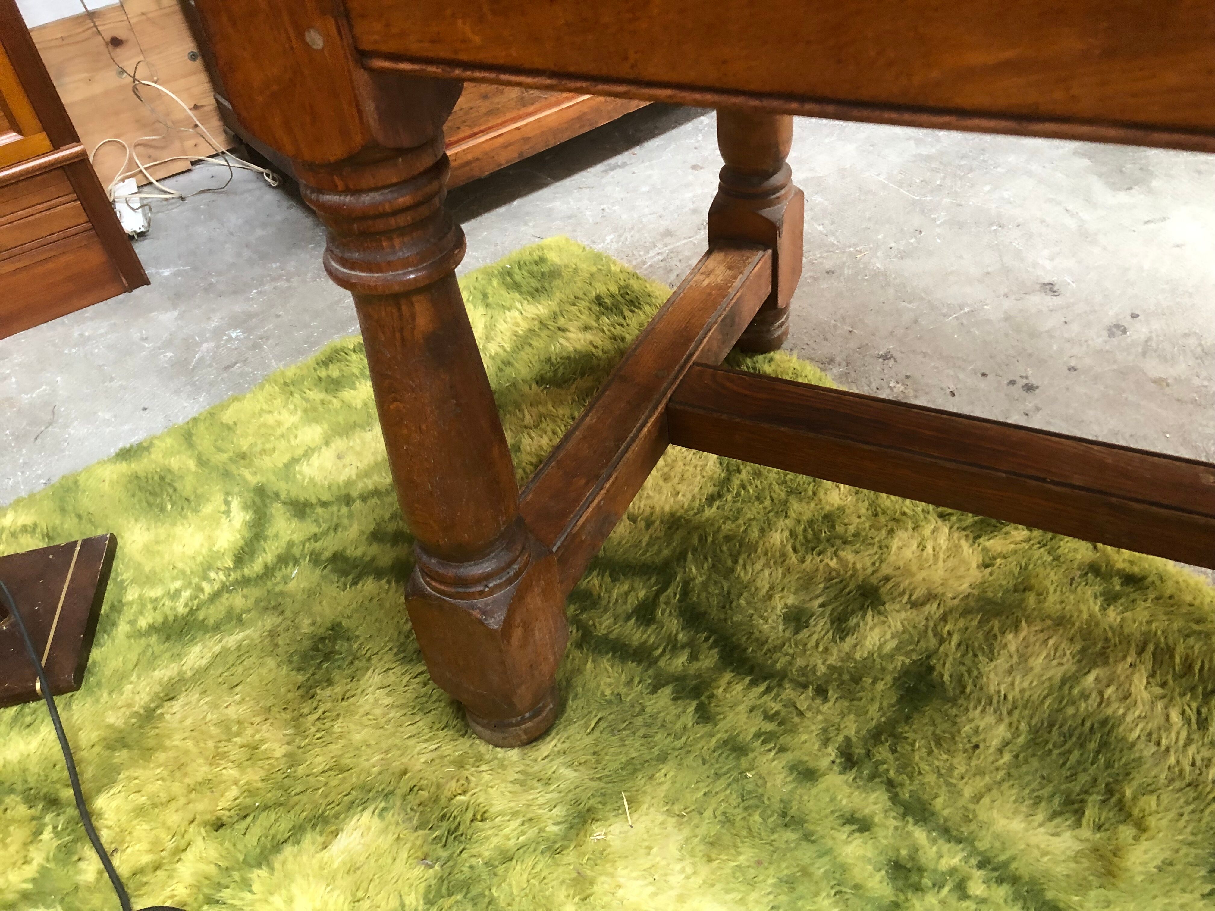 Old farmhouse table in solid oak