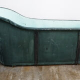 Bathtub in zinc wooden base period 19th