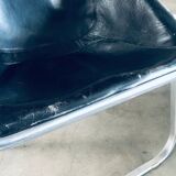 Plona Leather Side Chair by Giancarlo Piretti for Castelli, 1970s