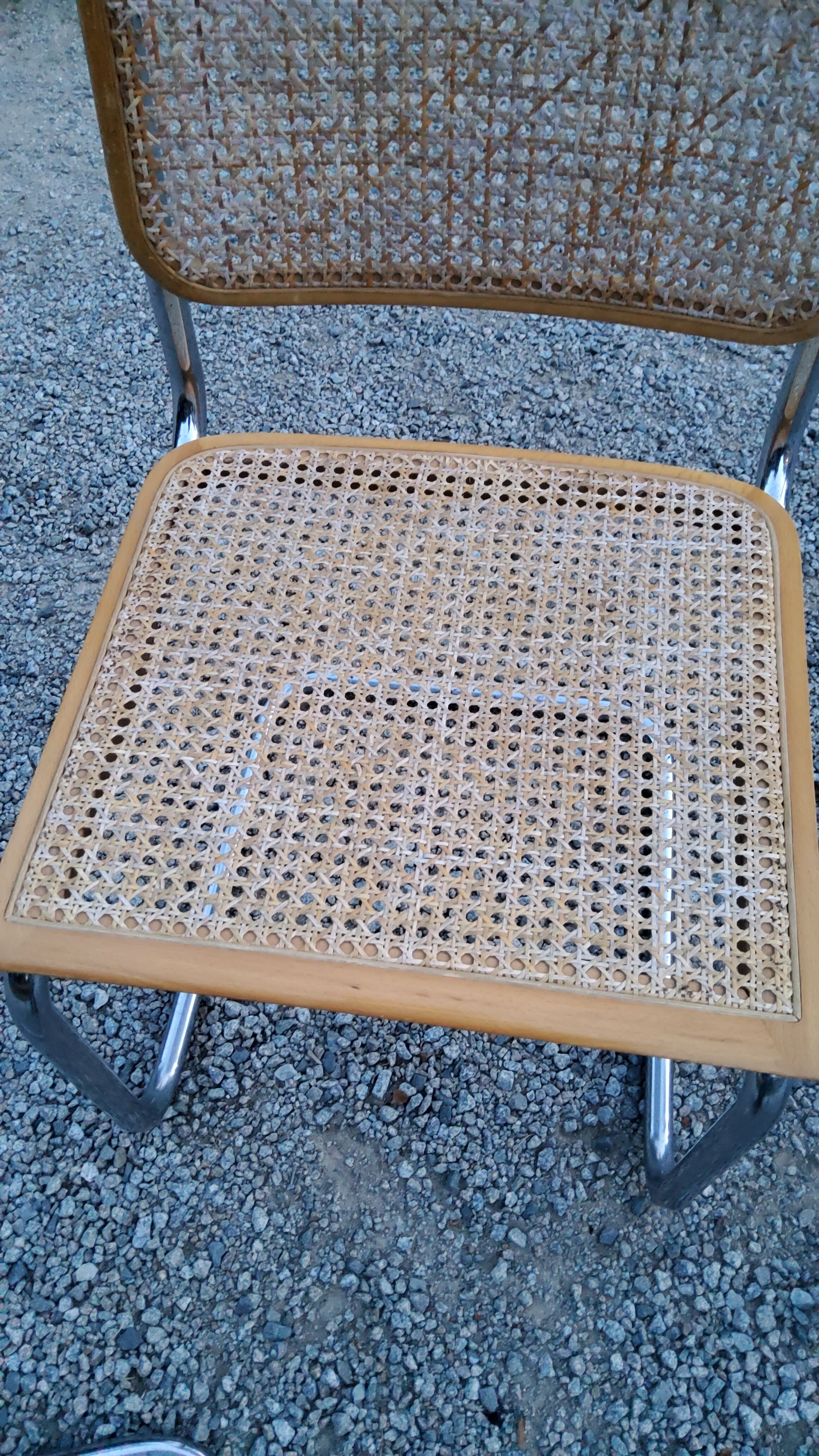 Set of 4 chairs cesca B32 Marcel Breuer Italian edition 1970