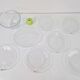Vintage Glass Seafood Serving Bowl, Plate and Dinner Plates by Ann Warff for Kosta Boda, Sweden, 1970s, Set of 8