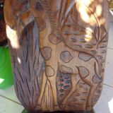 Chaise à palabre en bois sculpté enfant