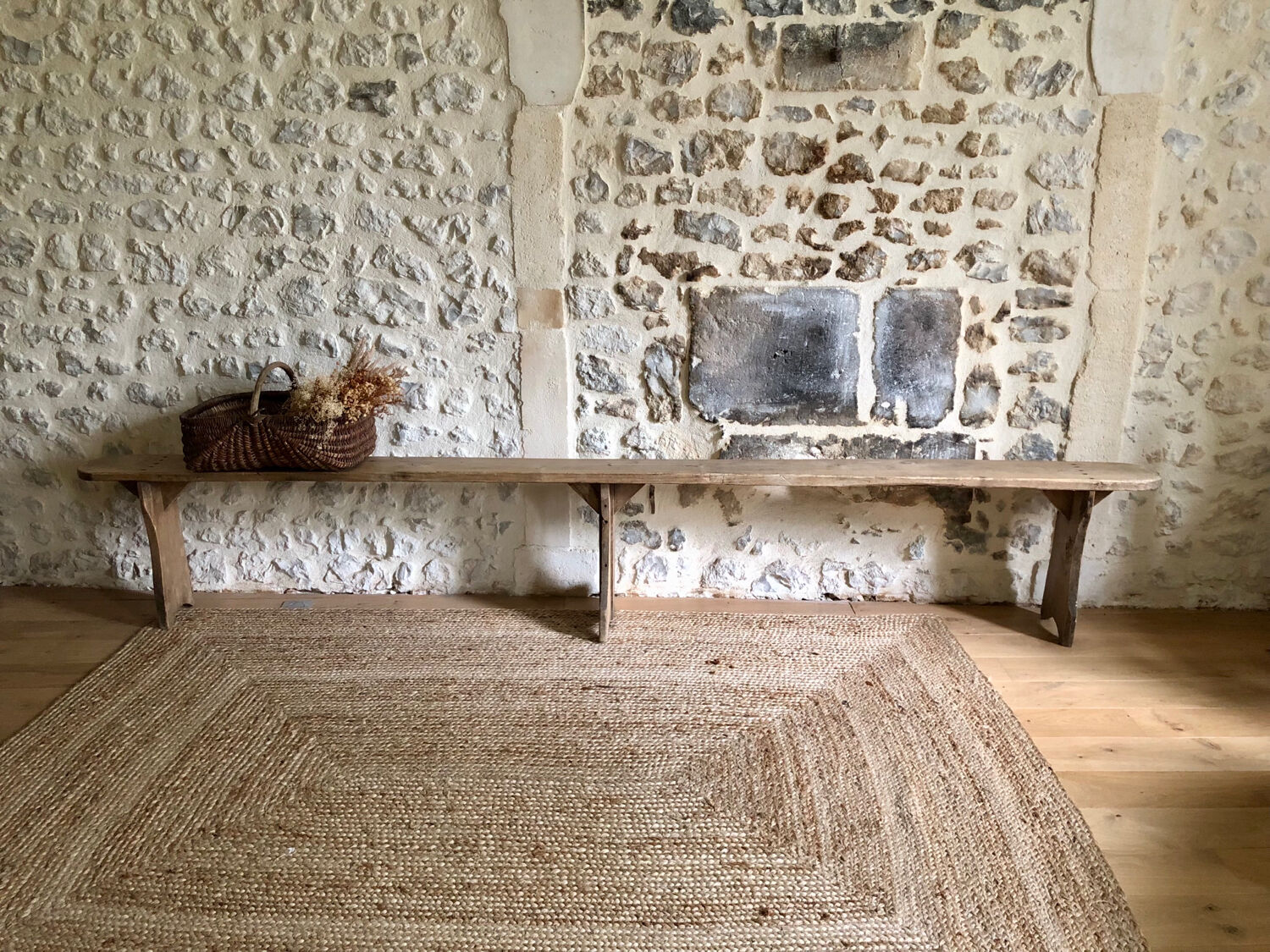 Large farmhouse bench