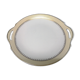 Lunéville Cake Dish Gaité Cream Golden Porcelain Ancient Porcelain