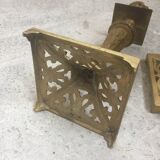 Pair of Napoleon III bronze candlesticks