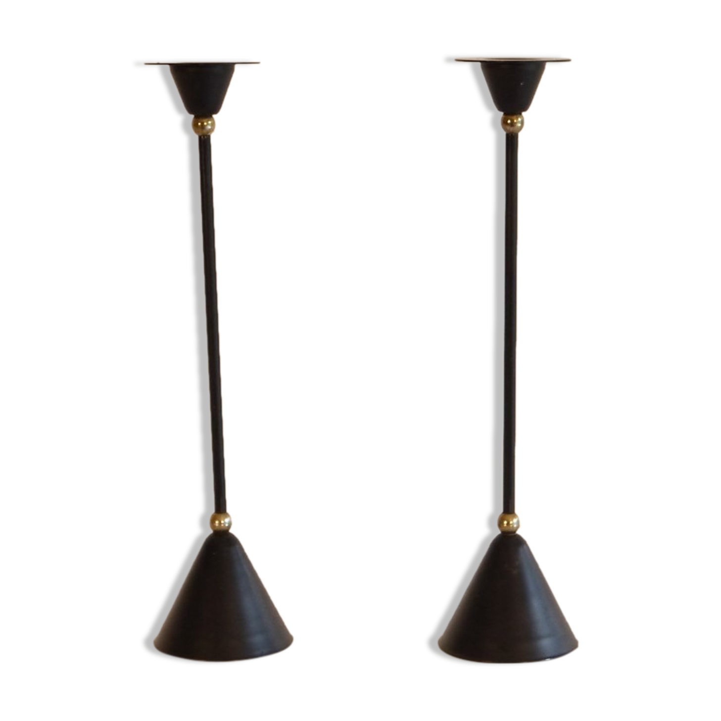 Pair of Scandinavian candlesticks 1980