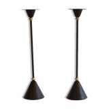 Pair of Scandinavian candlesticks 1980