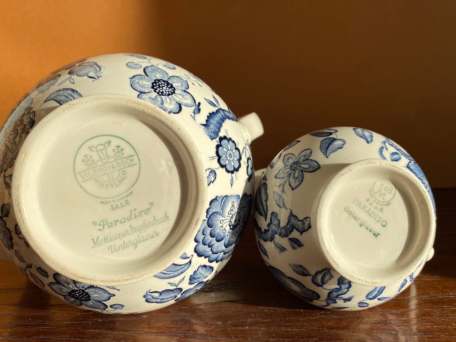 Villeroy & Boch hui Paradiso teapot and milk jug