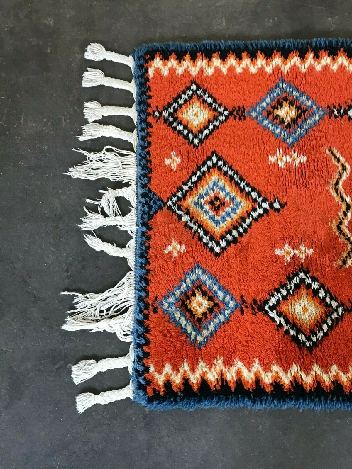 60s 70s Runner Rug Carpet Rug Space Age Flower Power Design 60s 70s