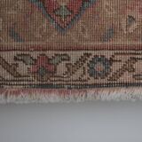 Vintage Handknotted Turkish Unusual Rug with Floral Border 4'5" X 6'4"