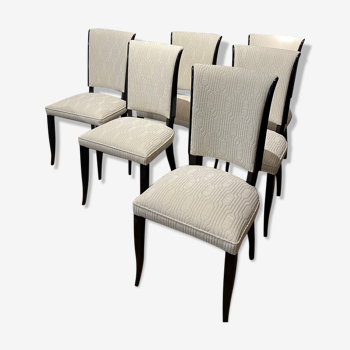 Set of 6 art deco dining chairs