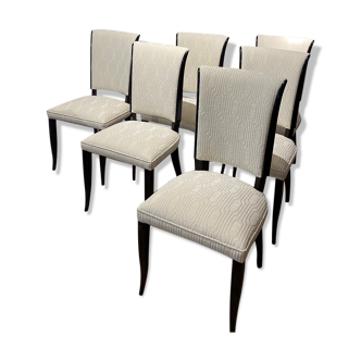 Set of 6 art deco dining chairs