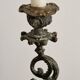 Ornamental candlestick in patinated bronze – Louis XV Rococo style – 19th century