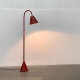 Mid-century leather floor lamp by Jacques Adnet for Valenti, Spain, 1960s.