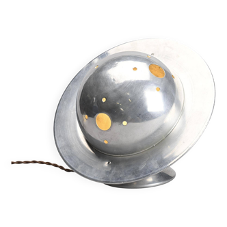 Lampe de table moderniste en aluminium, France, vers 1930