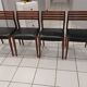 Suite of 4 chairs Scandinavian teak vintage 1970s
