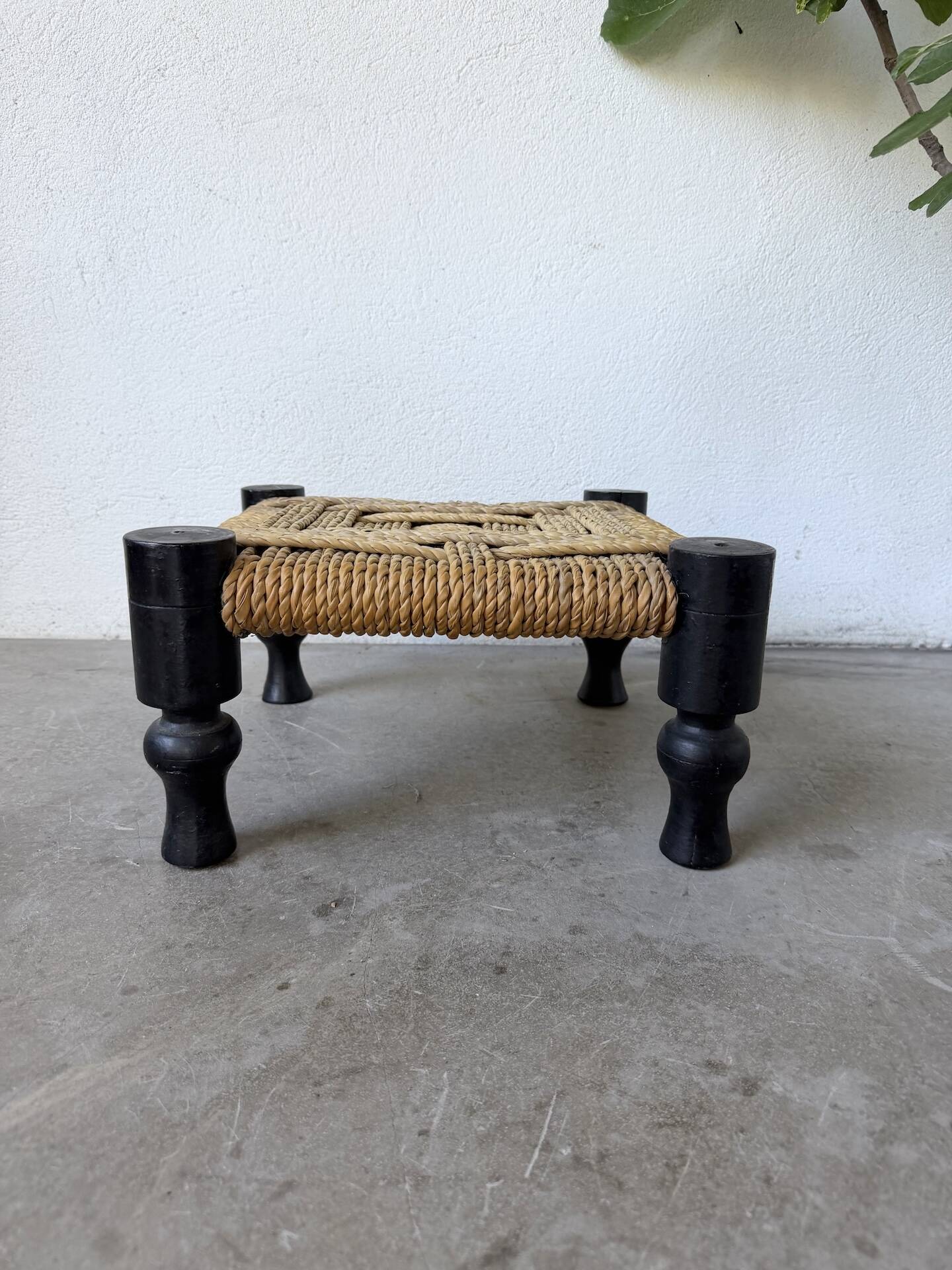 Small low stool or footrest DLC Audoux Minet