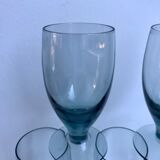 Set of 5 glasses with liqueur smoked glass design 70s