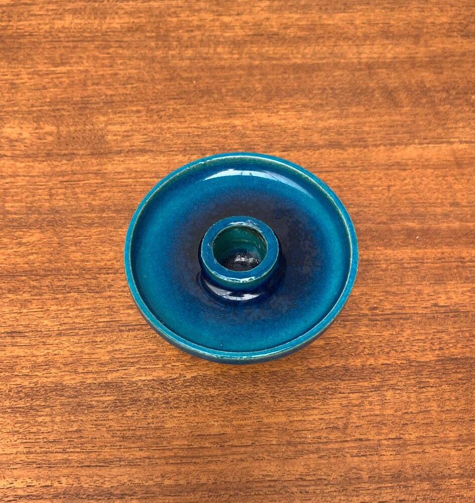 Danish ceramic candlestick from the mid-century by Herman A. Kähler for Hak, 1960s.