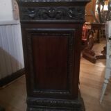 Pair of 19th century dark walnut display cases