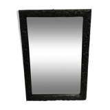 Miroir en bois peint en noir - 33x47cm
