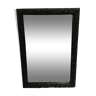 black painted wooden mirror - 33x47cm