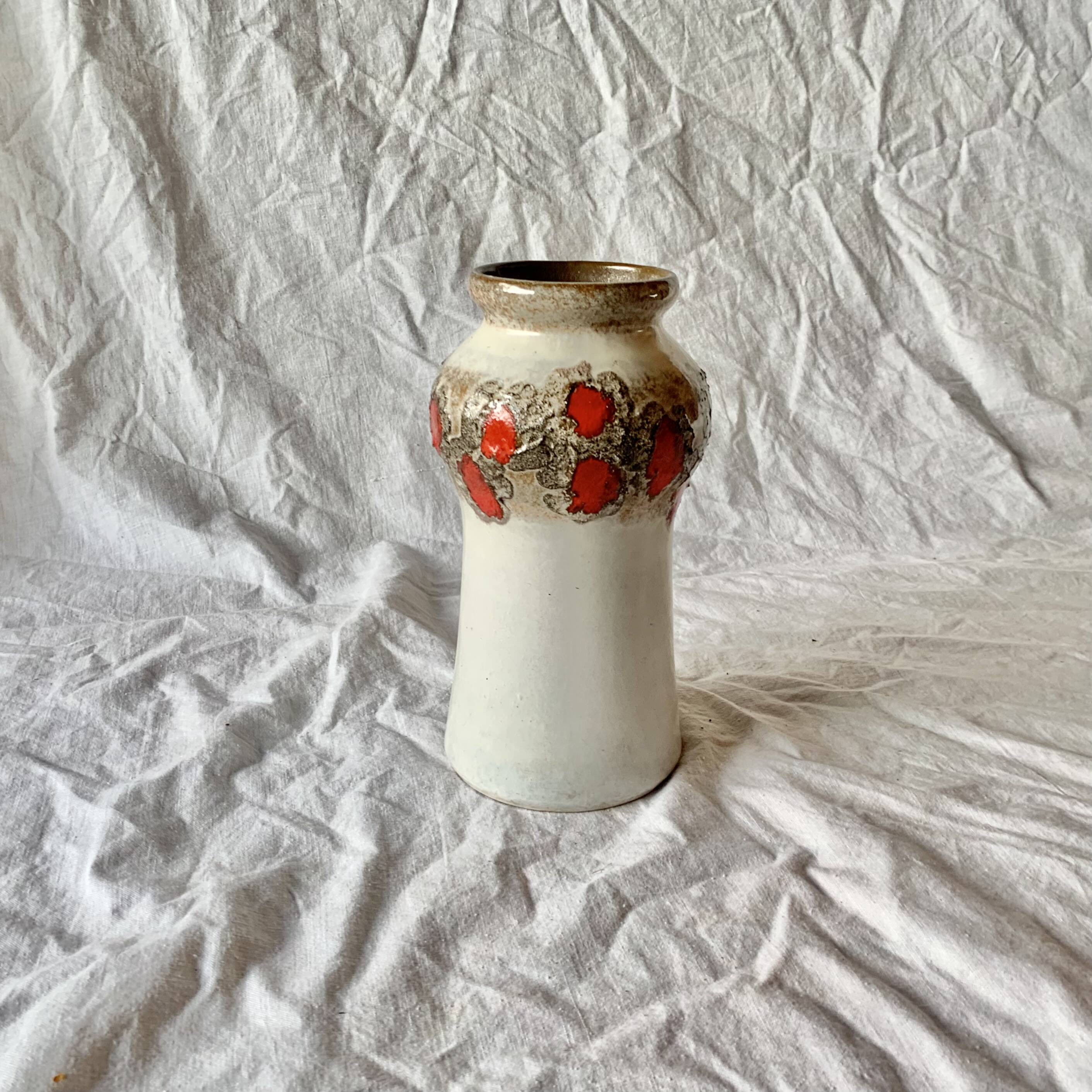 Vintage Strehla Keramik Vase - Fat Lava - East Germany