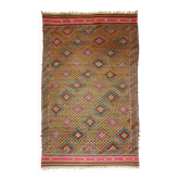 Vintage Turkish Oushak Kilim Rug 190x312 cm Handmade Wool