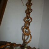 Suspension in wicker and rattan fabric 1960