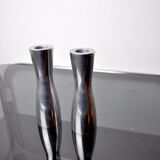 Pair of candlesticks gota erika pekkari, scandinavian, 1990