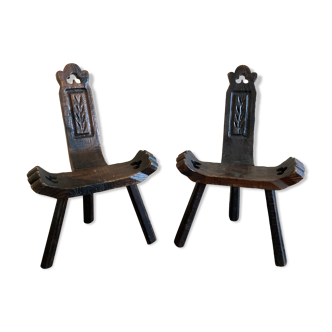 Two folk art chairs