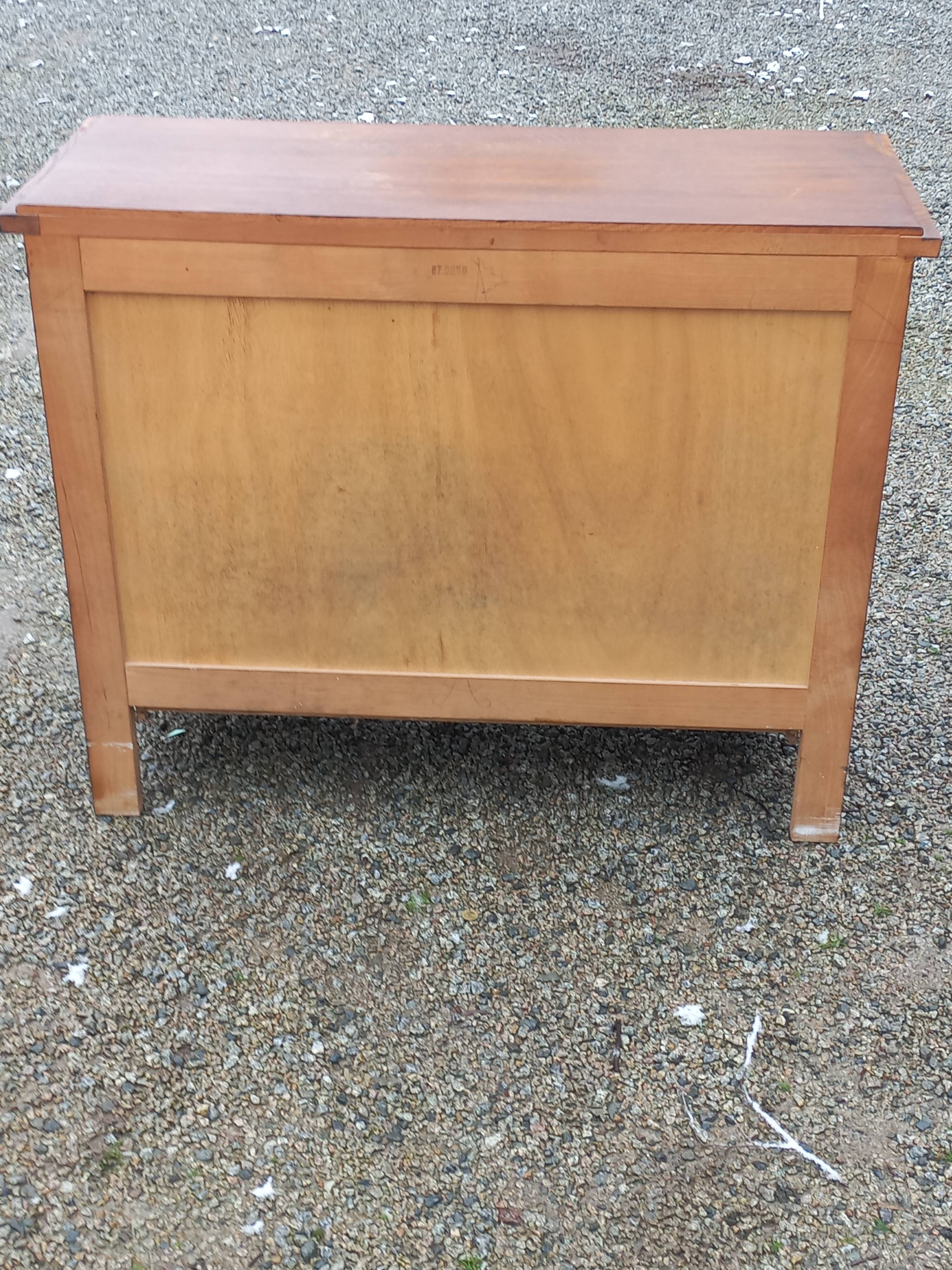 Vintage chest of drawers from the 50s in solid oak legs compass 4 drawers