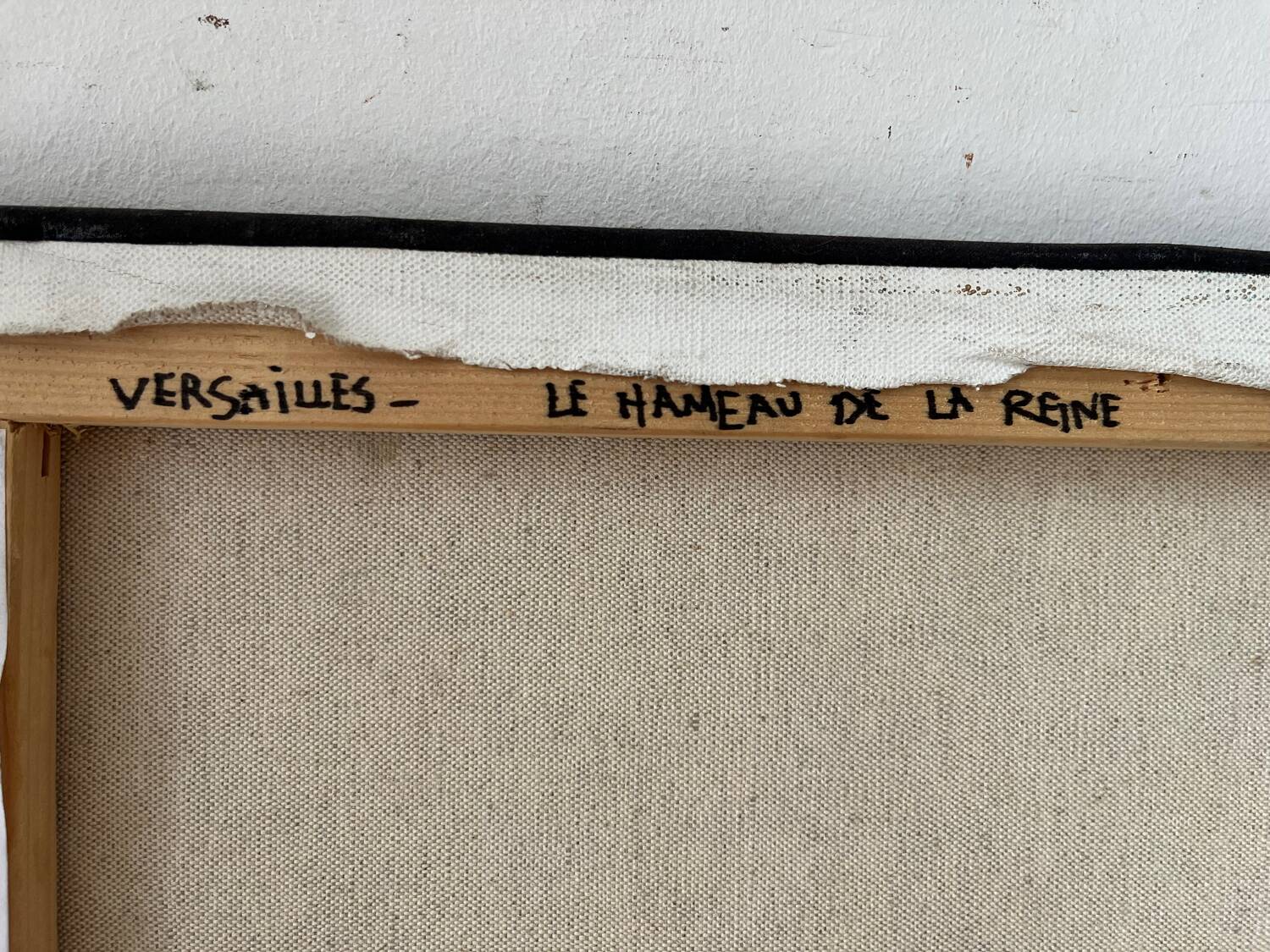 Painting "The Queen's Hamlet" - Versailles, signed