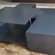 Table basse living divani b2 metal gris