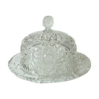 Art Deco cut glass butter dish, bonbonniere, comes direct from the 1930s