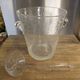 Large champagne bucket / cooler and its ladle Bubble glass Biot