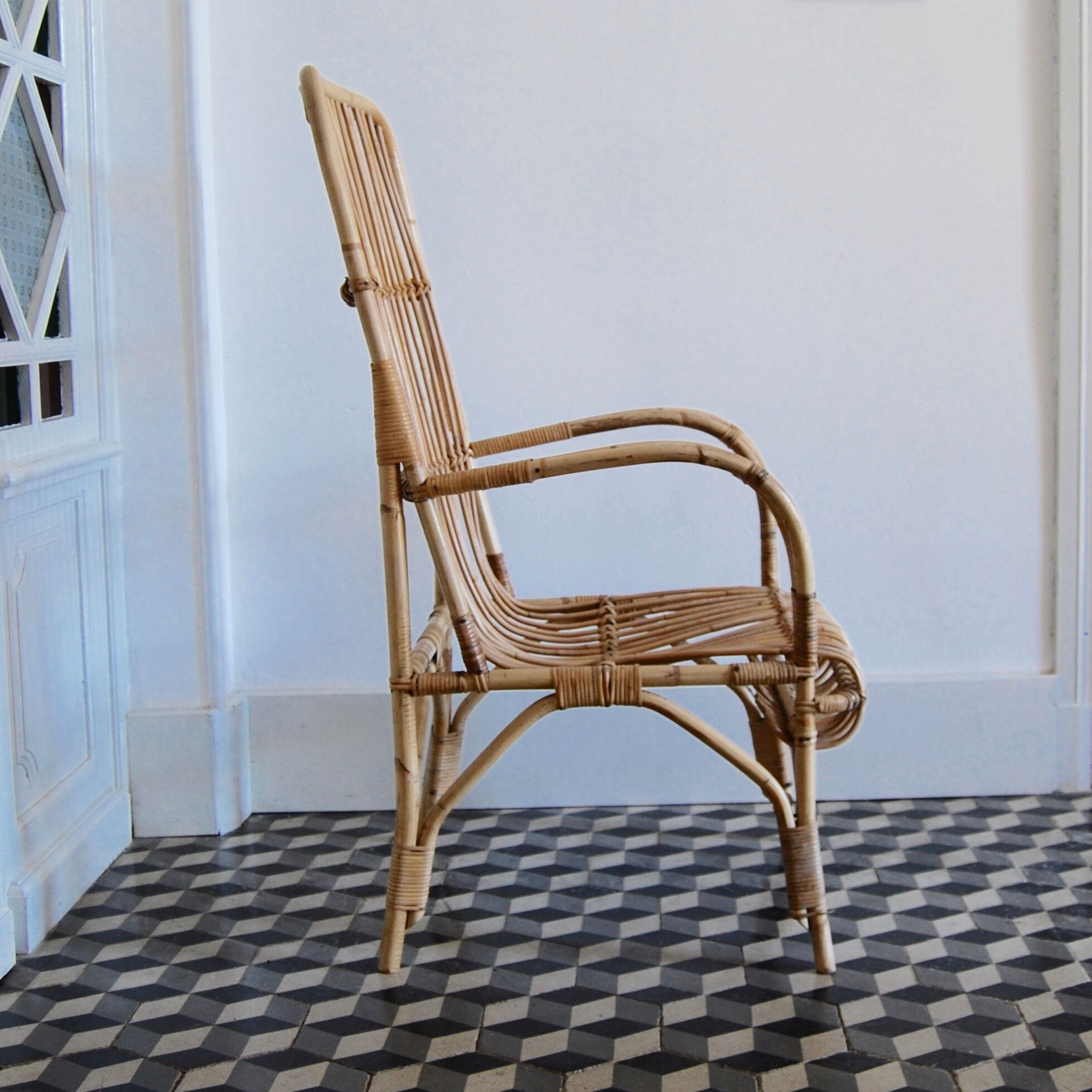 Rattan armchair