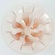 French art deco cup 1920s 1930s in pink glass