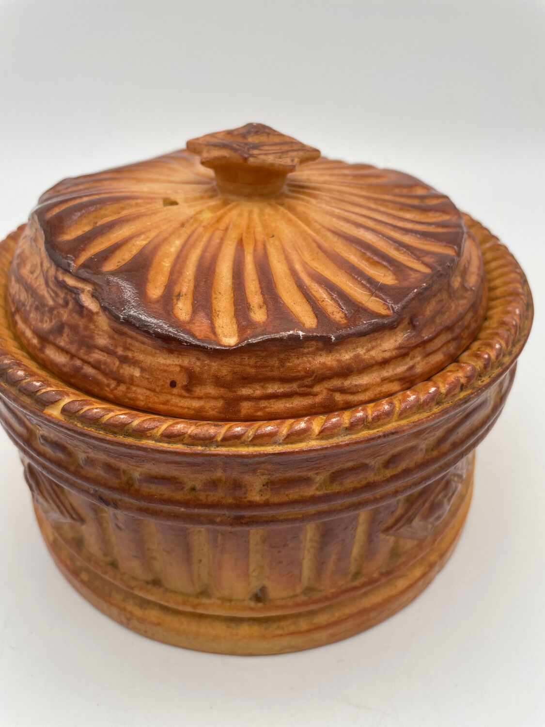 Terrine en trompe-l'oeil pâté en croûte signed Mehun, circa 1900