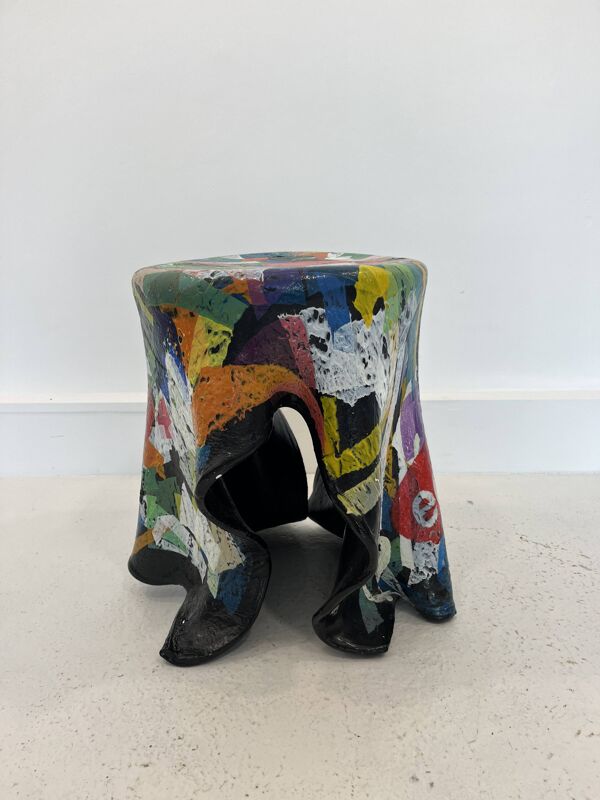 Tabouret en plastique recyclé de Bar & Knell, 1990