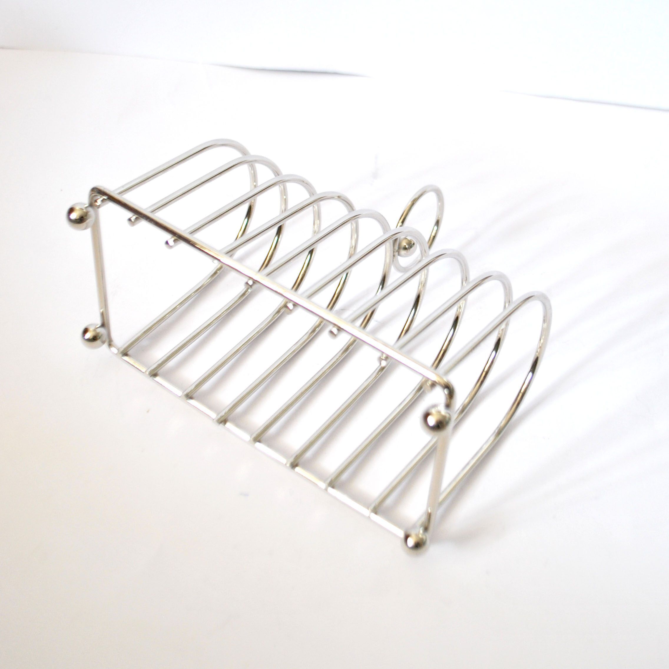 Vintage silver-plated toast rack with ball feet 1960 – Brunch Bistrot