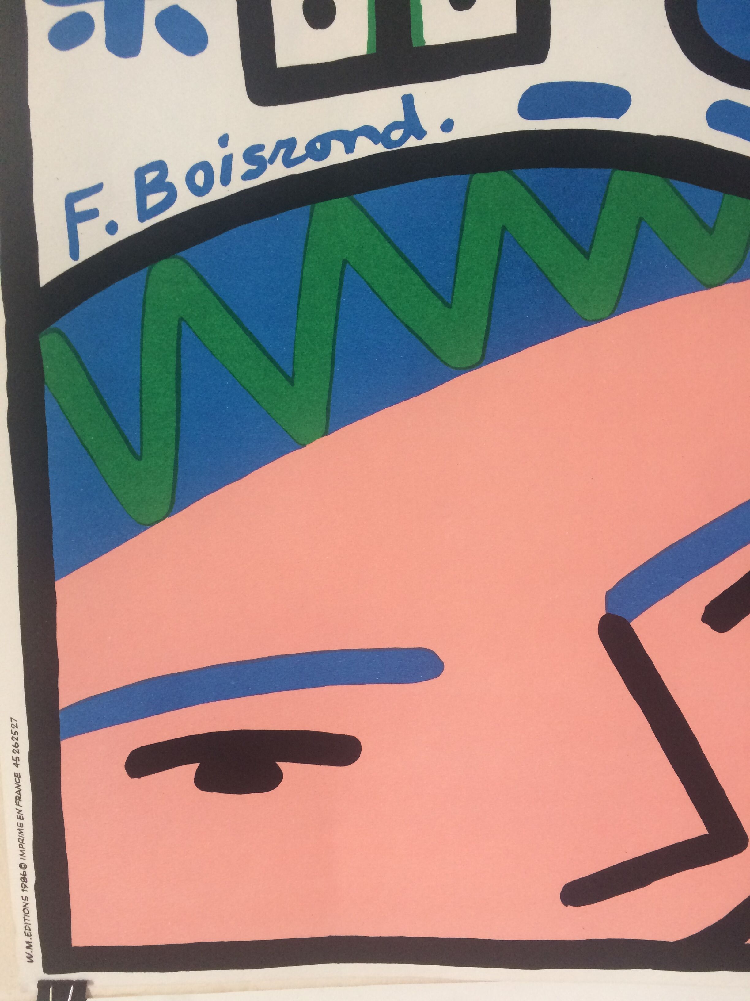 Boisrond françois, concerto media, 1986. lithography poster