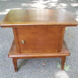 1950s oak bedside