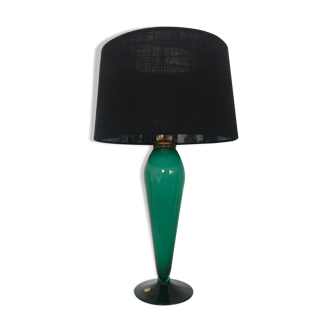 Green glass lamp