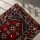 Vintage Red Hand-Woven Oriental Afghan Rug, 1970s